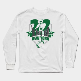 212 New York Football Green Long Sleeve T-Shirt